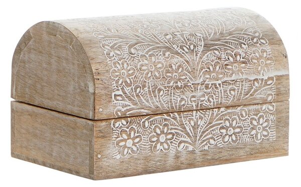 Cutie Floral din lemn de mango 19x12 cm