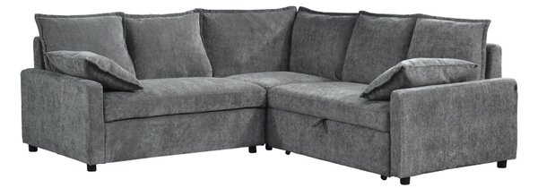 Coltar extensibil, Lounivo, Antracit, 215x215x84 cm