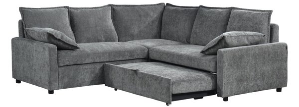 Coltar extensibil, Lounivo, Antracit, 215x215x84 cm