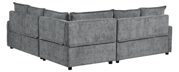 Coltar extensibil, Lounivo, Antracit, 215x215x84 cm