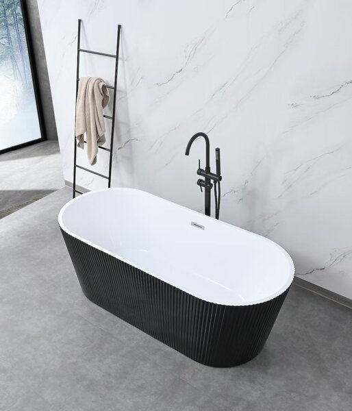 Cada baie freestanding Florenta neagra