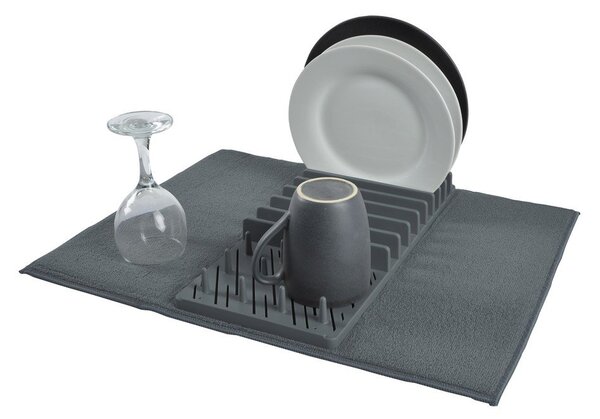Scurgător de vase gri din plastic 50x38 cm – Homéa