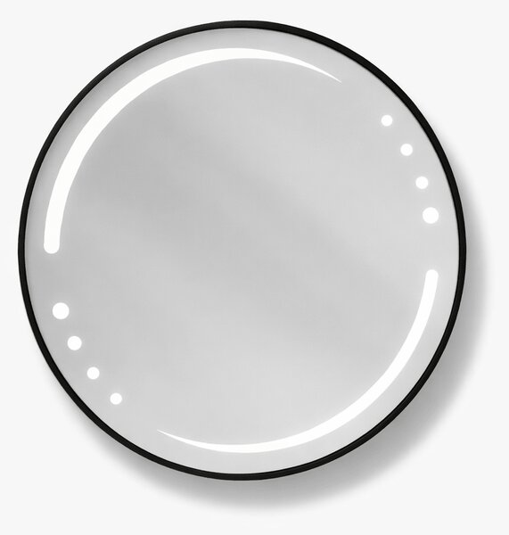Oglinda LED rotunda 6912 Ø70, rama aluminiu neagra