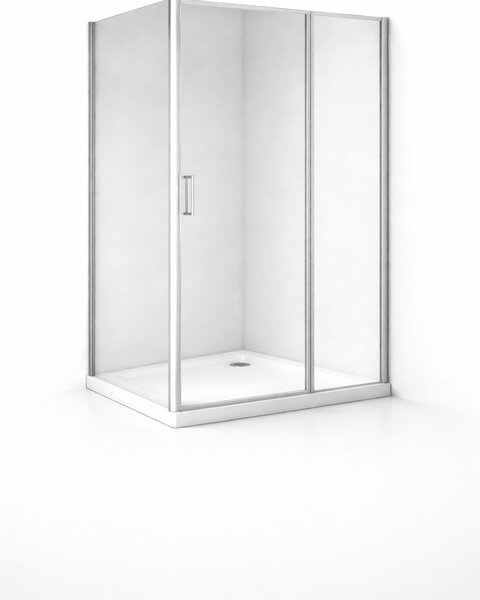 Cabina dus sticla securizata 6 mm, usa batanta, dimensiuni 80x100 cm