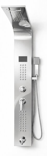 Panel de dus cu hidromasaj din inox Crom