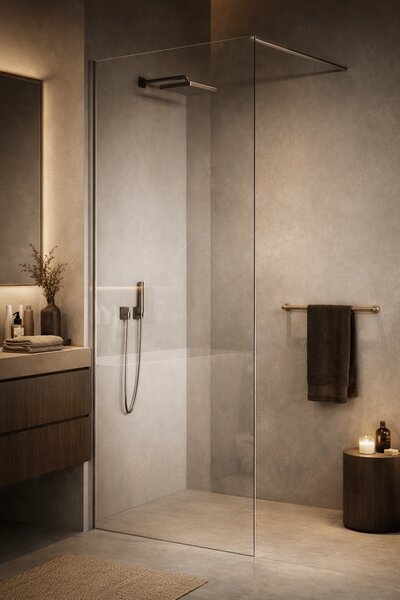 Paravan Dus Walk-In 800 × 1900 mm, Sticla Securizata 8 mm Transparenta