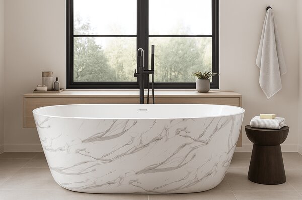 Cada baie freestanding Taormina Alb