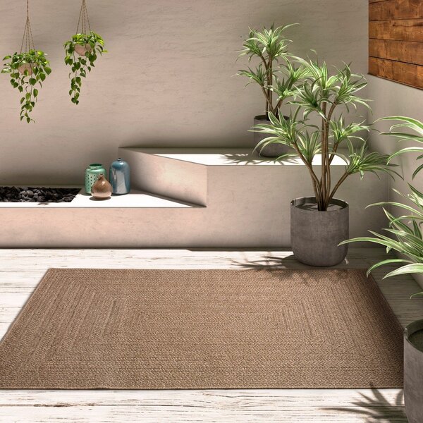 Covor pentru exterior și interior în culoare naturală 120x170 cm Acra – Universal