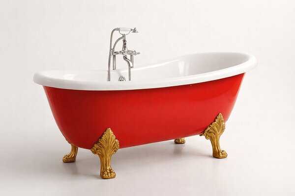 Cada baie freestanding RETRO Rosie Auriu