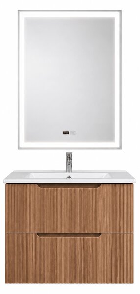 Set Mobilier Baie Suspendat 60 cm Riflat – Faggio (Fag) SET MOBILIER CU OGLINDA LED FARA DEZABURIRE