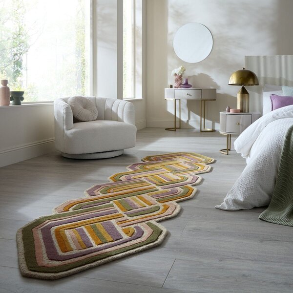 Covor tip traversă țesut manual din lână 80x300 cm Lattice Shaped – Flair Rugs