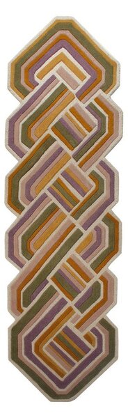Covor tip traversă țesut manual din lână 80x300 cm Lattice Shaped – Flair Rugs