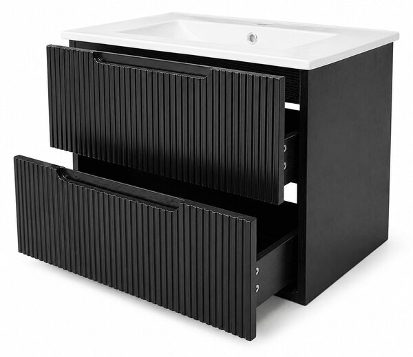 Corp Mobilier Baie Suspendat 60 cm Riflat – Nero (Negru)