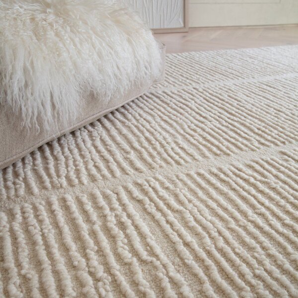 Covor fildeș țesut manual din lână 120x170 cm Zennith Column – Asiatic Carpets