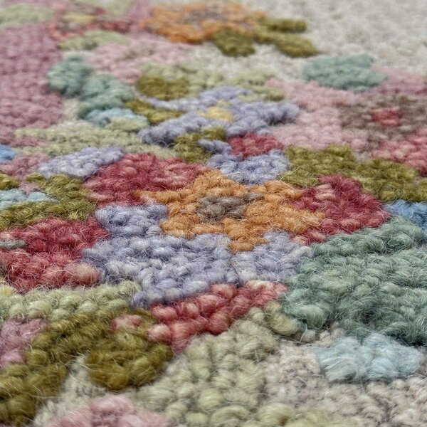 Covor țesut manual din lână 140x200 cm Elise Floral – Flair Rugs
