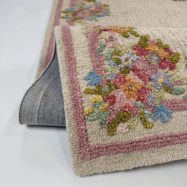 Covor țesut manual din lână 140x200 cm Elise Floral – Flair Rugs