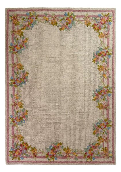 Covor țesut manual din lână 140x200 cm Elise Floral – Flair Rugs