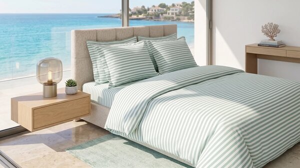 Lenjerie pat Ranforce 100% Cotton Pro (Zen Life Green)