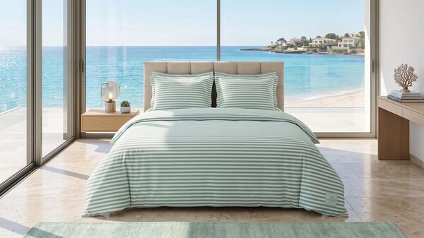 Lenjerie pat Ranforce 100% Cotton Pro (Zen Life Green)