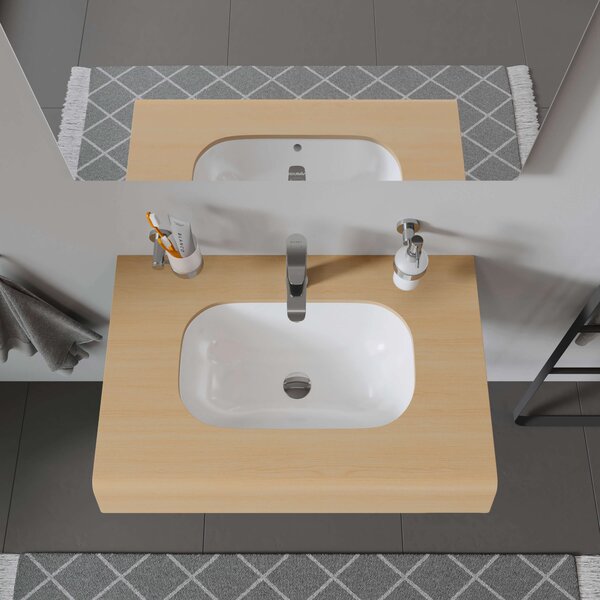 Duravit D-Code lavoar 49.5x29 cm dreptunghiular sub blat alb luciu 0338490000