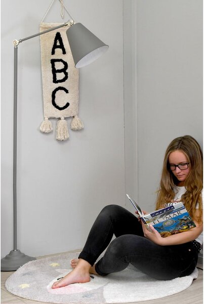Covor pentru copii lavabil/țesut manual din bumbac ø100 cm Believe in Yourself – Lorena Canals
