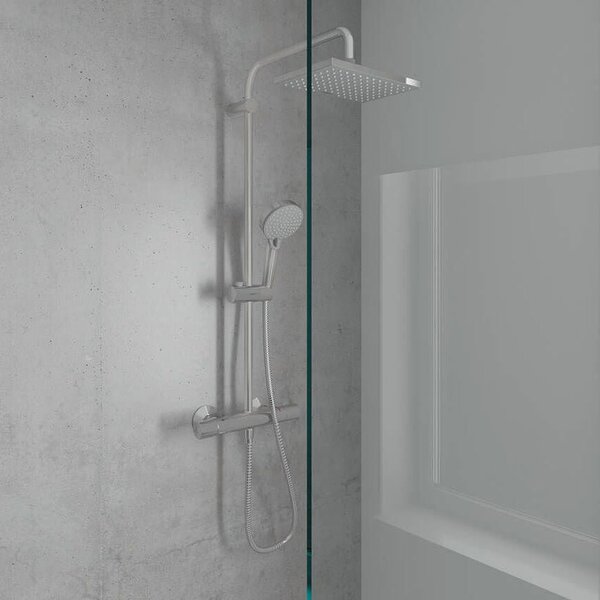 Hansgrohe Vernis Shape set de duș perete cu termostat cu duș de ploaie crom 26286000