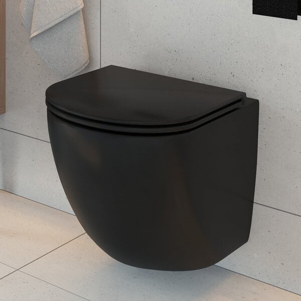 Oltens Hamnes capac wc SoftClose negru 45100300