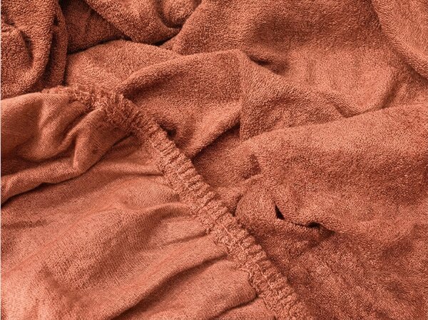 Cearsaf frote EXCLUSIVE maro-portocaliu 90 x 200 cm