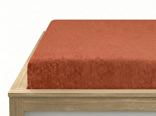 Cearsaf frote EXCLUSIVE maro-portocaliu 90 x 200 cm
