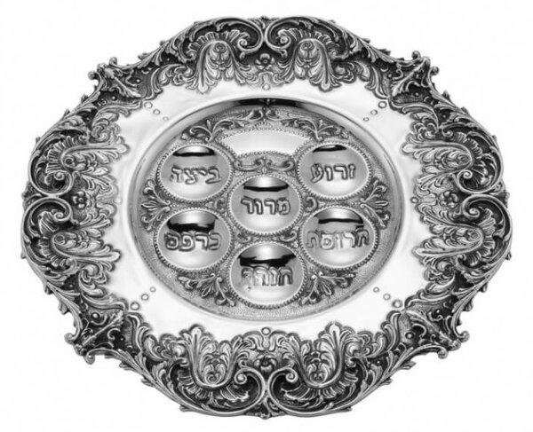 Platou Seder argint masiv Acanthus