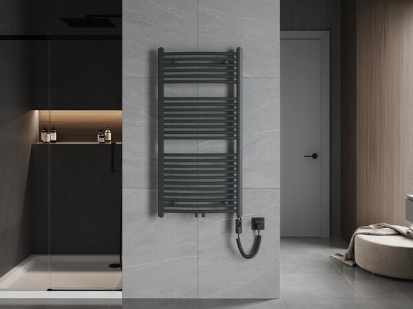 Mexen Ares, element electric de încălzire 1200x600 mm + tijă de încălzire 600 W, antracit, W102-1200-600-2600-66