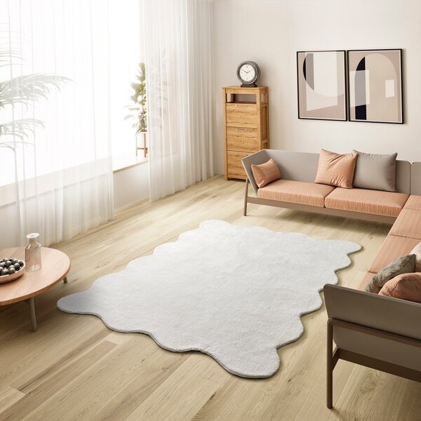 Covor alb lavabil 120x170 cm Mellow – Universal