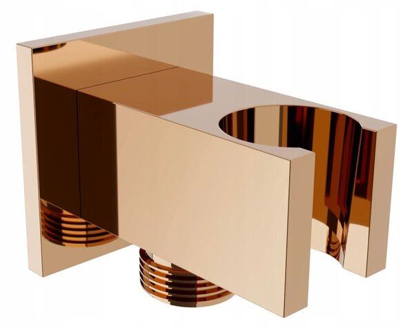 Mexen CUBE - Set de duș ascuns cu 2 ieșiri 6 în 1, auriu roz, 5907709105784