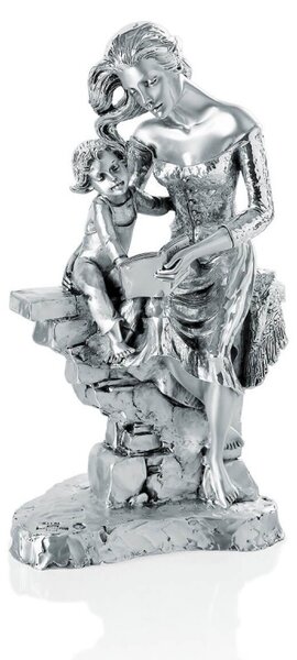 Statueta argint "Mama si fiica" 30cm
