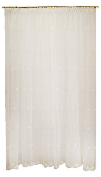 Perdele Velaria tul ivoire cu model brodat, 300x 270 cm