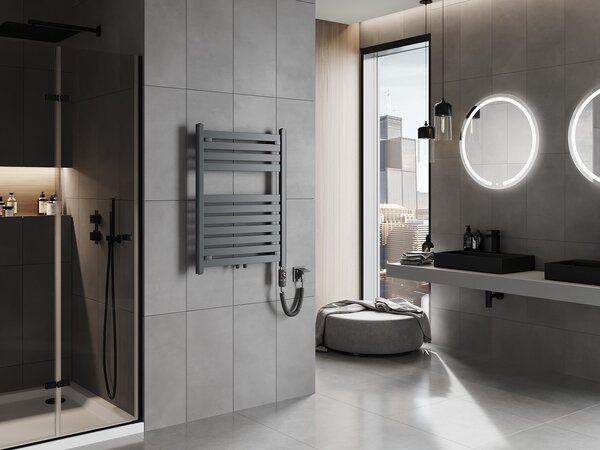 Mexen Uran, element electric de încălzire 800x600 mm + tijă de încălzire 600 W, antracit, W105-0800-600-2600-66