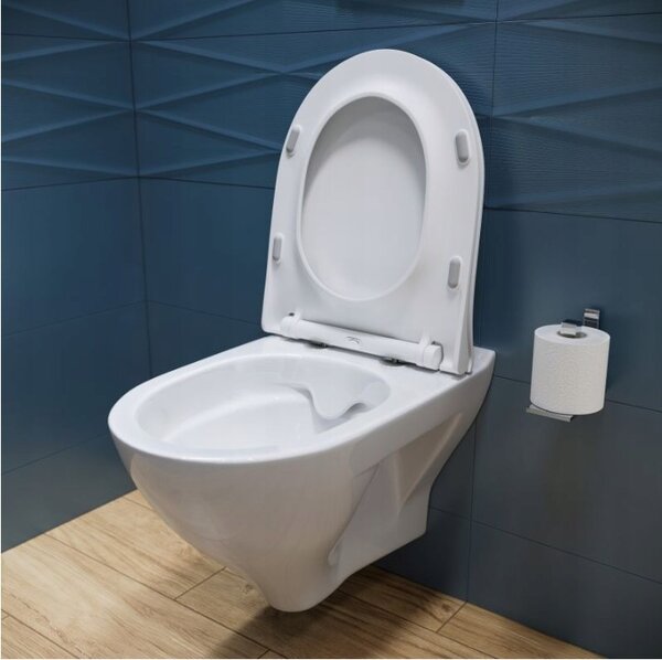 Cersanit Mille CleanOn, vas WC montat pe perete fără scaun, alb, K675-008