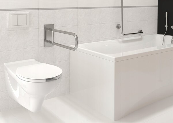 Cersanit Etiuda, balustrada mobila pentru perete, 75cm, crom, K97-035