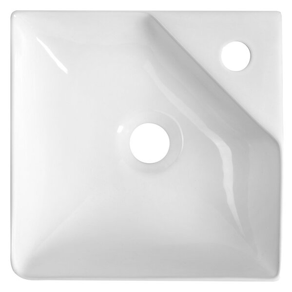 Aqualine Lavoar de colț ceramic Aqualine, NEXA, 30x30cm, alb, NP436
