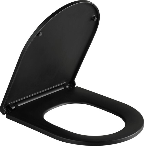 Capac WC Erga din duroplast, Lily, Siena, seria Tina, negru mat, ERG-V03-ND-SEATSH042-BK