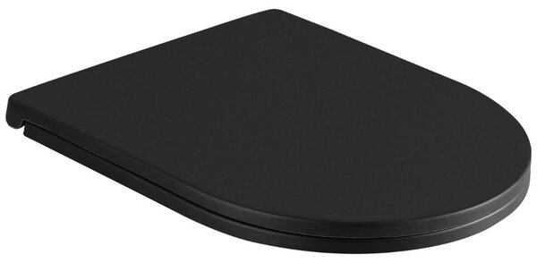 Capac WC Erga din duroplast, Lily, Siena, seria Tina, negru mat, ERG-V03-ND-SEATSH042-BK