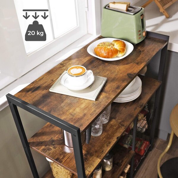 Raft de bucatarie TAYLOR 95x80 cm, maro rustic