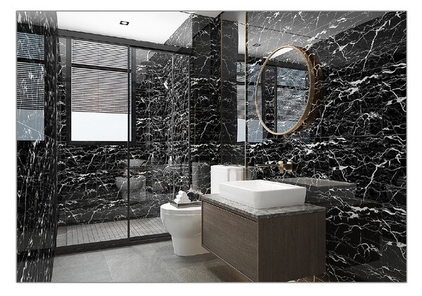 Set de panouri auto-adezive pentru perete 6 buc. 60x30 cm Nero Marquina – SP TREND