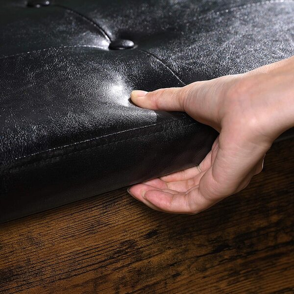 Banca cu pantofar TAYLOR 70x30 cm, maro rustic/negru