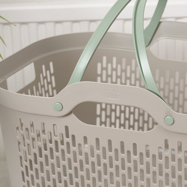 Coș de rufe maro deschis din plastic 45 l – Addis