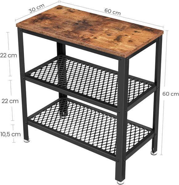 Masuta de cafea TAYLOR 60x30 cm, maro rustică