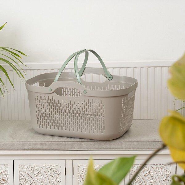 Coș de rufe maro deschis din plastic 45 l – Addis