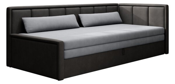 Canapea gri închis extensibilă/cu spațiu de depozitare cu tapițerie din chenille 214 cm Fulgeo – ELTAP