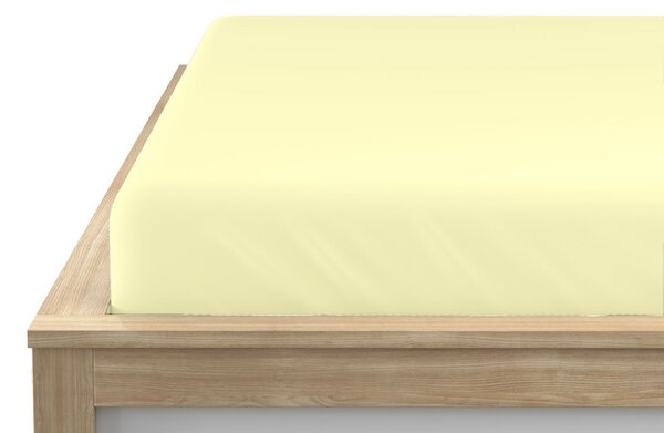 Cearsaf Jersey cu elastic 180 x 200 cm galben