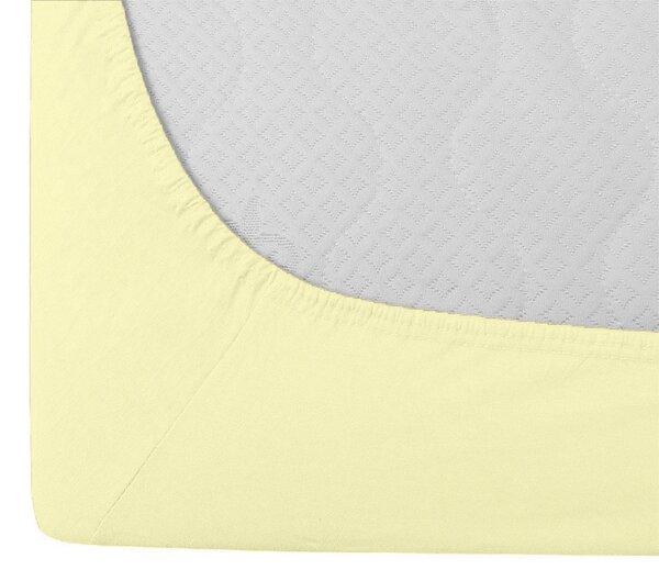 Cearsaf Jersey cu elastic 180 x 200 cm galben